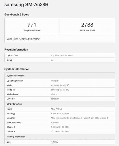 <br />
						Samsung работает над Galaxy A52s, он будет мощнее Galaxy A52<br />
					